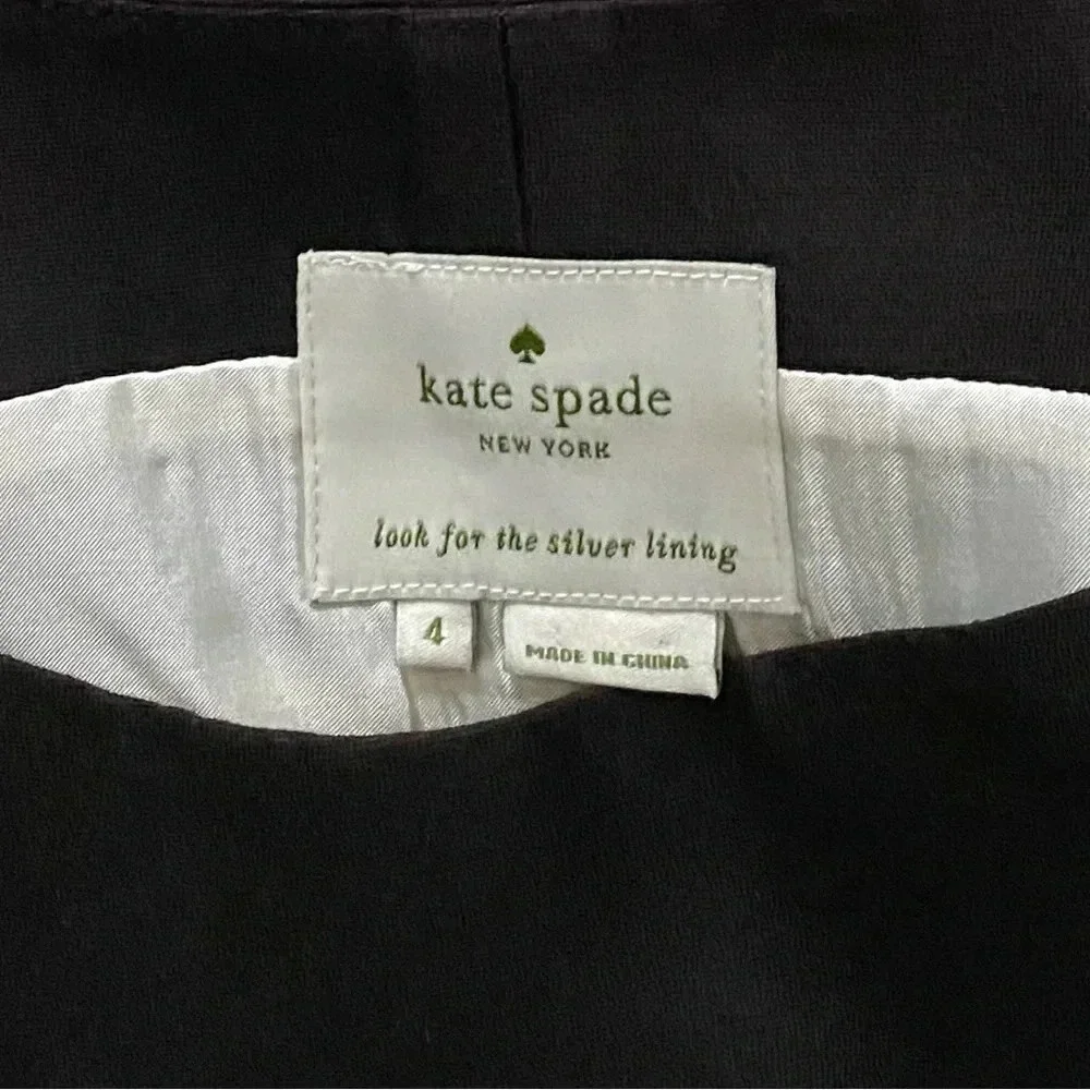 KATE SPADE | Black/White Color Block Fit & Flare Pleated Cocktail Dress Size 4